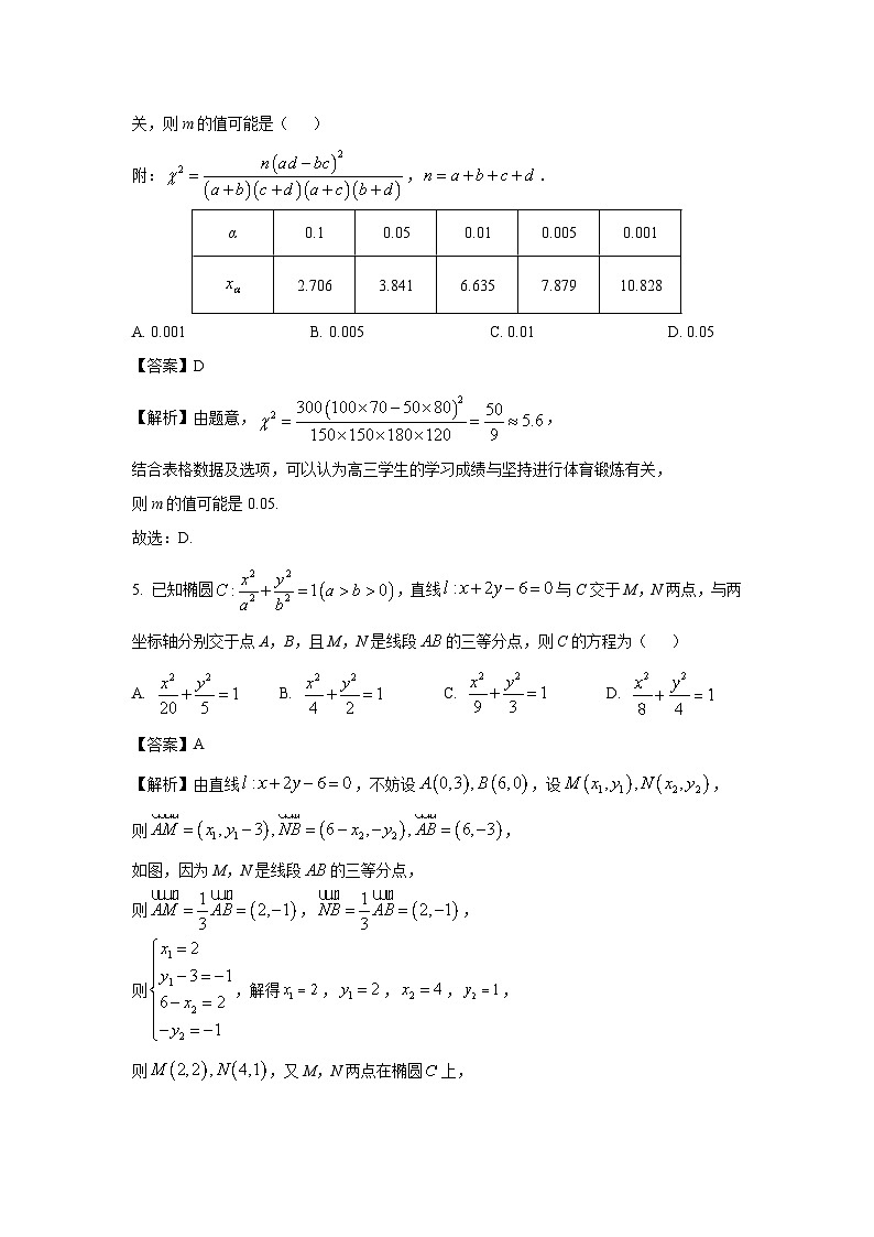 辽宁省县域重点高中2025届高三下学期二模数学试卷（解析版）第3页