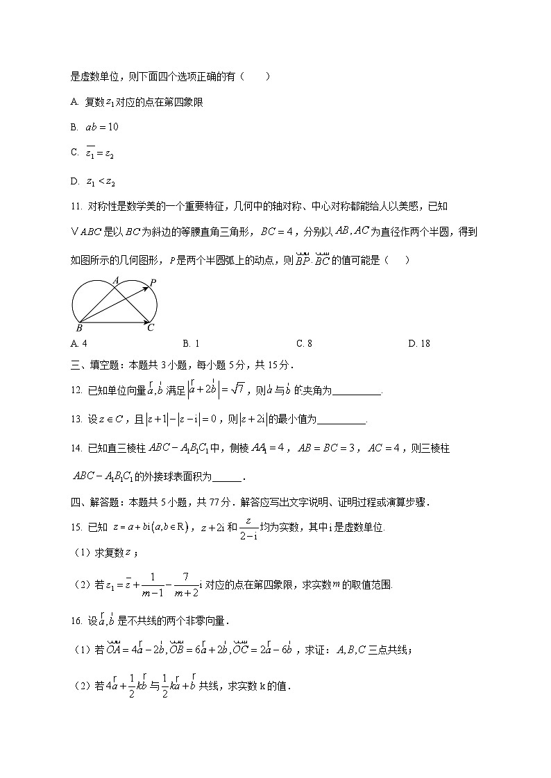 河南省濮阳市2024-2025学年高一下学期4月期中数学检测试题（附答案）第3页