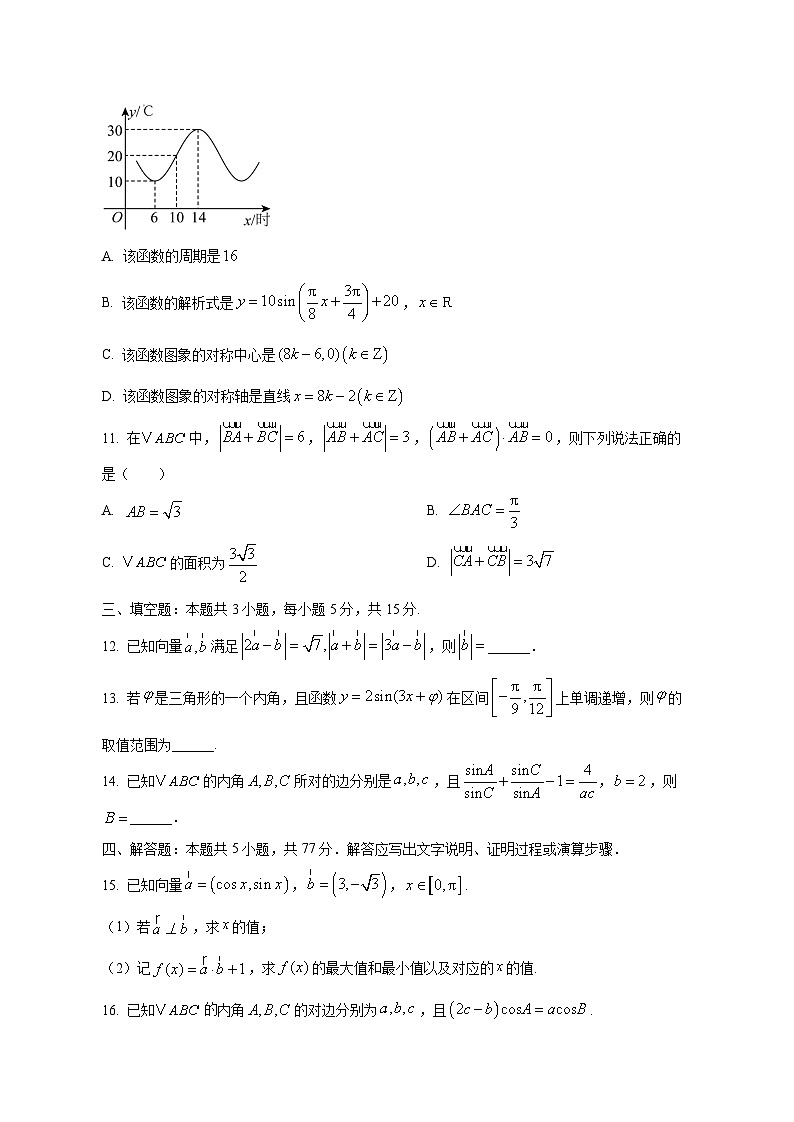 湖南省联考（湘潭市等）2024-2025学年高一下学期期中数学检测试题（附答案）第3页