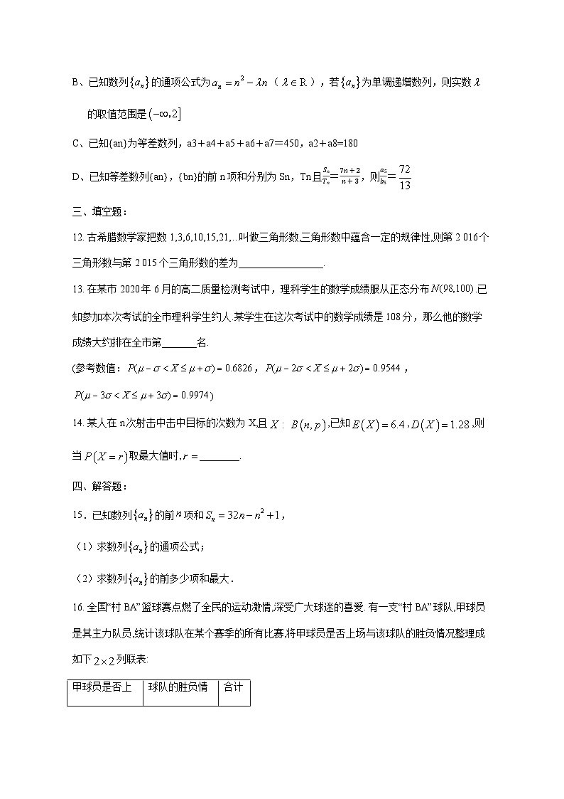 山东省诸城市2024-2025学年高二下学期3月月考数学检测试题（附答案）第3页