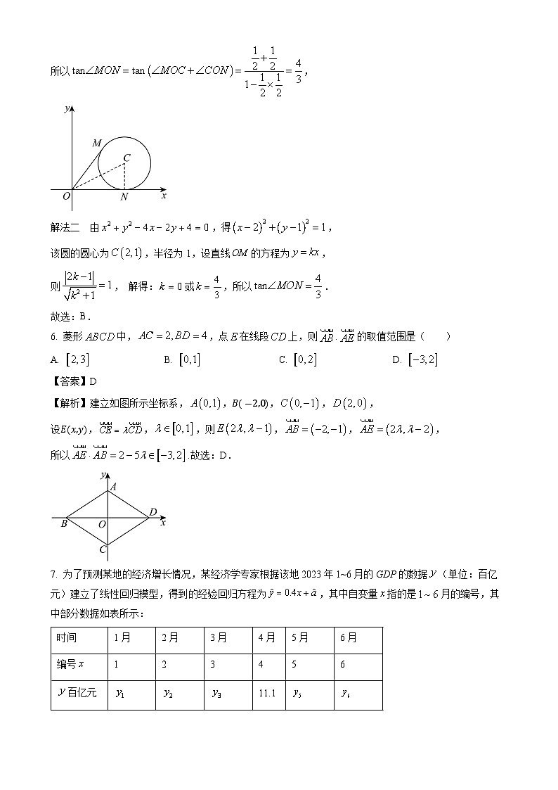 广东省广州市番禺区2023-2024学年高二下学期期末教学质量监测数学试题（解析版）第3页