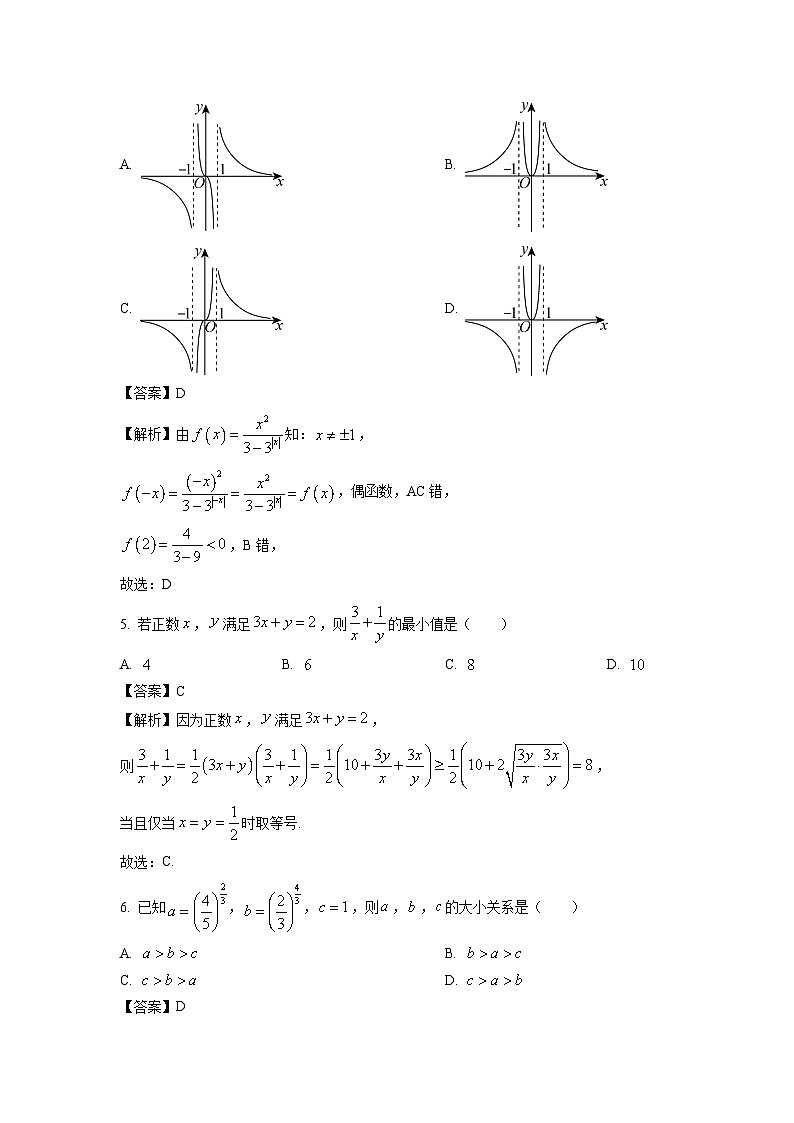 广东省广州市增城区2024-2025学年高一上学期期中考试数学试卷（解析版）第2页