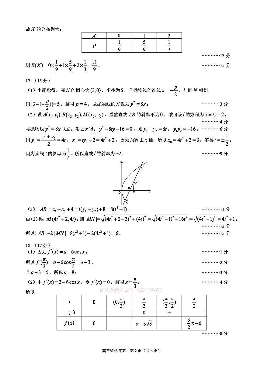 数学答案第2页