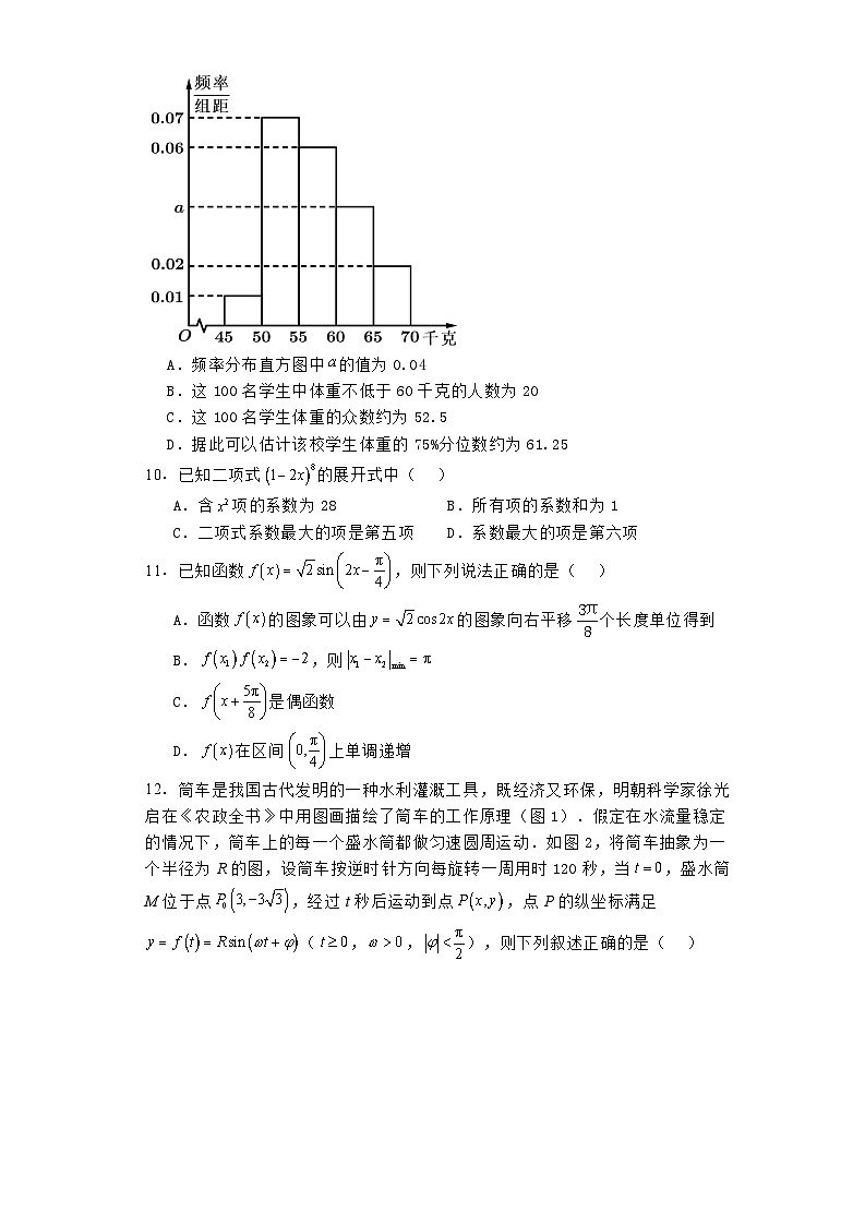 湖南省岳阳市汨罗市第一中学2023−2024学年高三下学期5月月考 数学试题（含解析）第2页