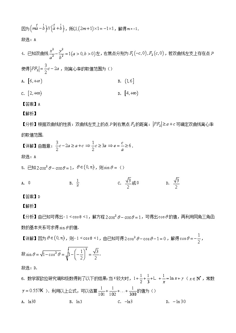 2024-2025学年浙江省杭州市高二数学上学期期末检测试题（附答案）第2页