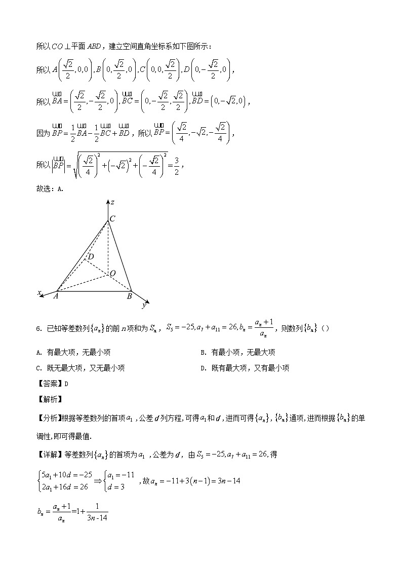 2024-2025学年浙江省杭州市高二数学上学期期末试题（附答案）第3页
