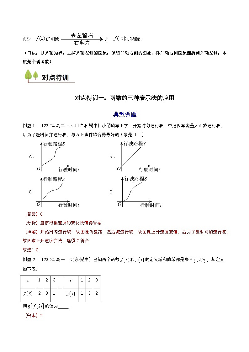 预备知识10 函数的表示法 （解析版）第3页