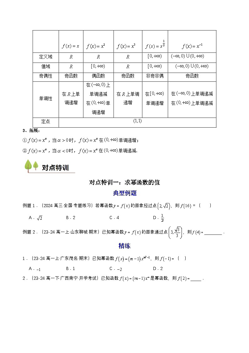 预备知识13 幂函数（原卷版）第2页