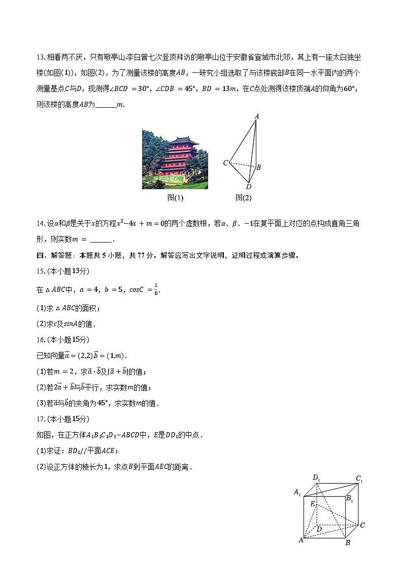 2024-2025学年广东省深圳市龙岗区布吉高级中学高一（下）期中数学试卷（含答案）第3页
