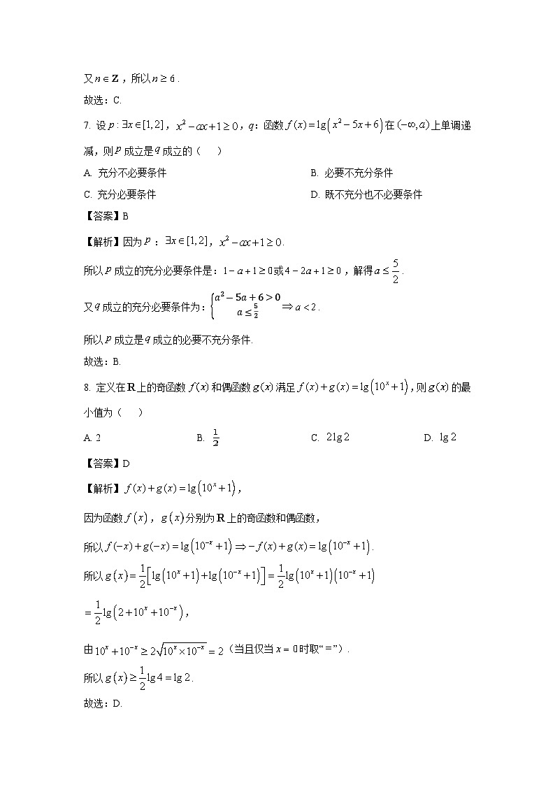 山东省威海市2024-2025学年高一上学期期末考试数学试题（解析版）第3页