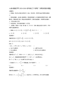 山东省临沂市2023-2024学年高二下学期7月期末数学试题（解析版）
