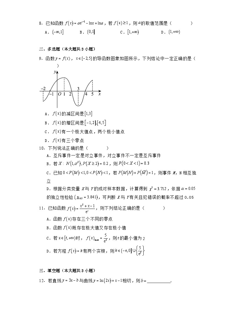 江西省抚州市2023−2024学年高二下学期学生学业质量监测 数学试卷（含解析）第2页