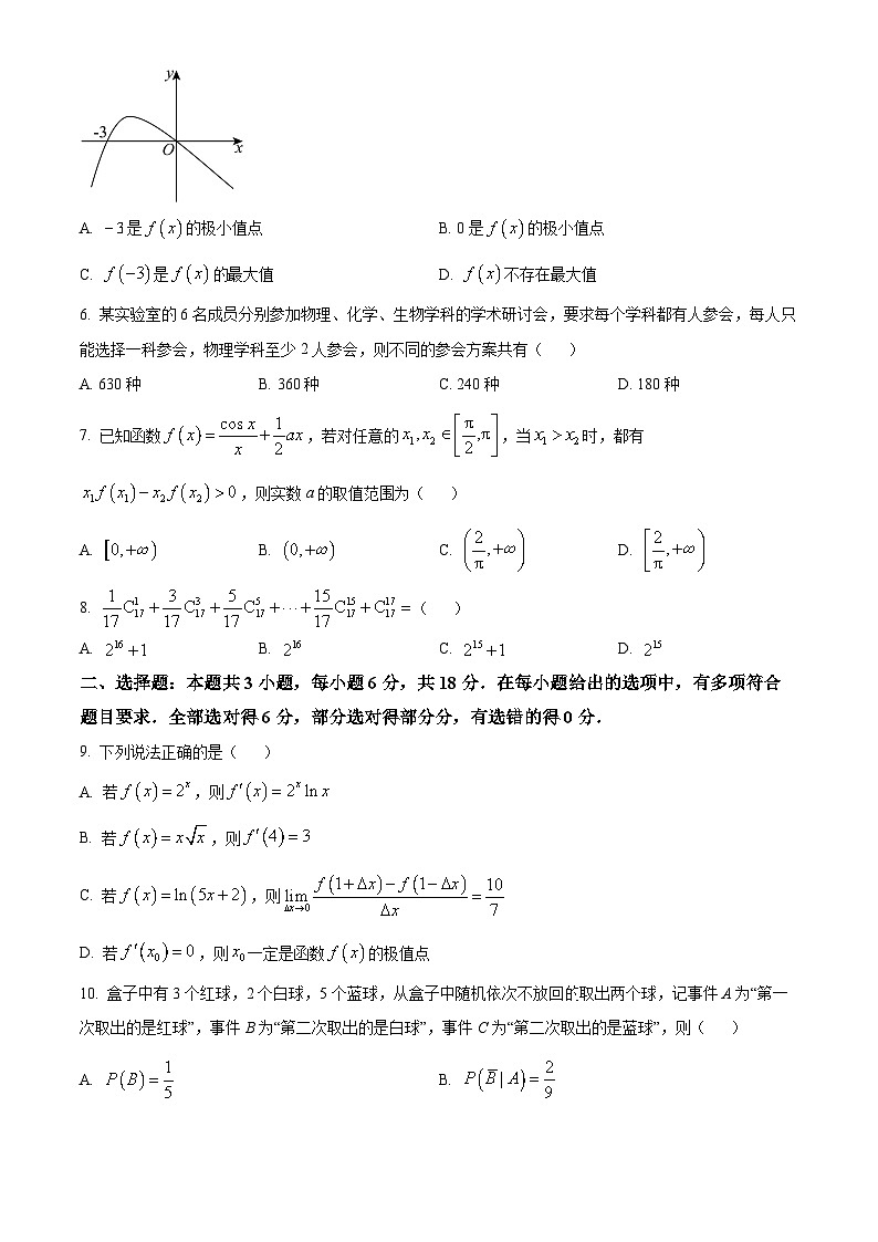 山东省聊城市2024-2025学年高二下学期期中教学质量检测数学试题（原卷版+解析版）第2页