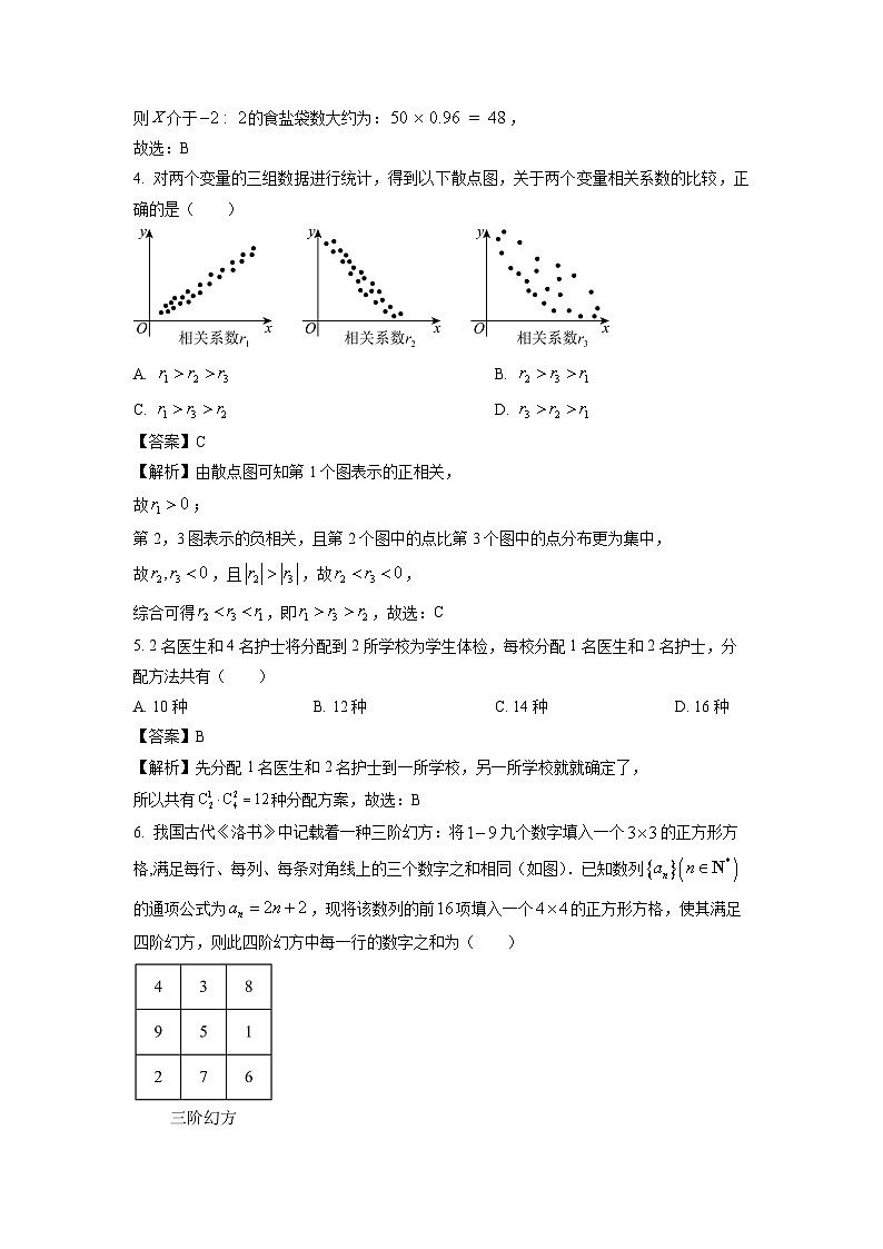 陕西省渭南市大荔县2023-2024学年高二下学期期末质量检测数学试卷（解析版）第2页