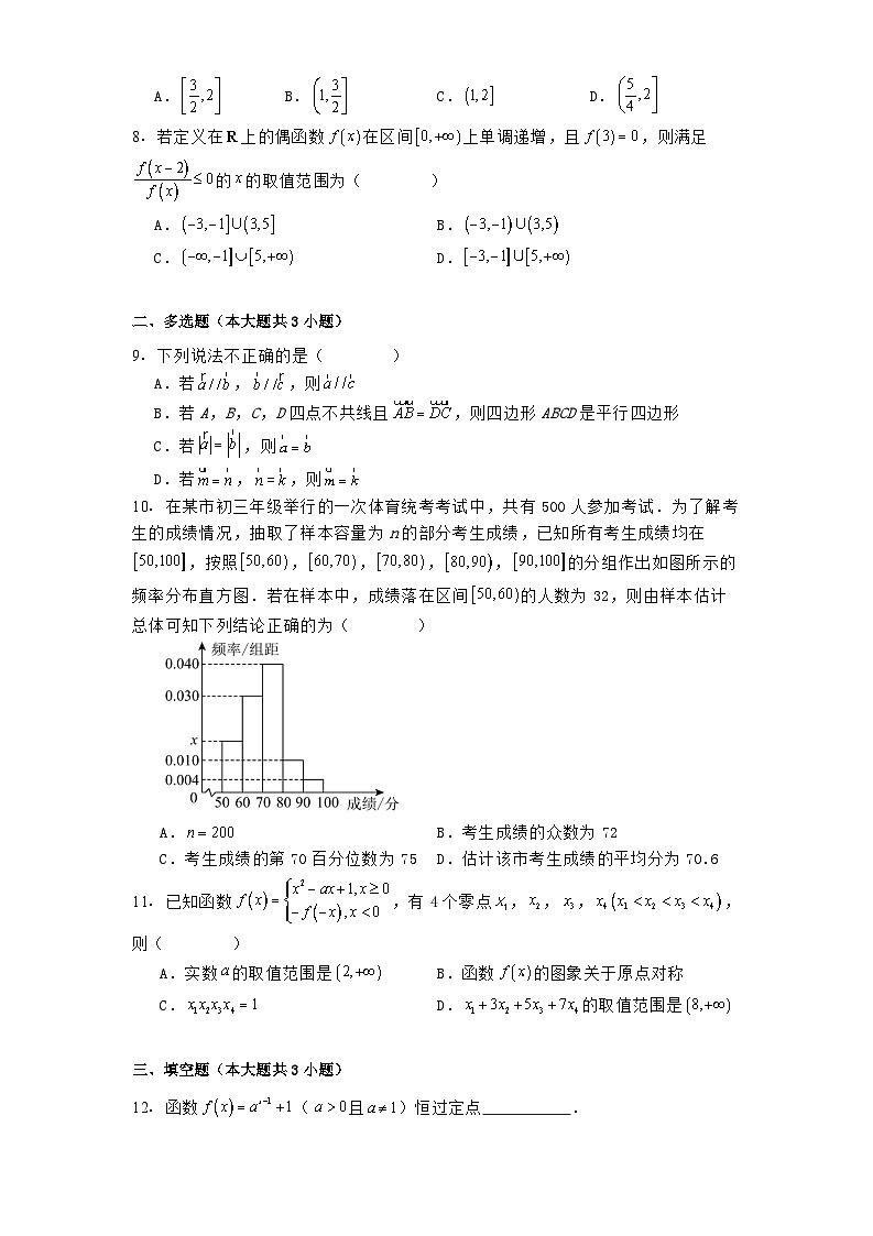 辽宁省凌源市2024−2025学年高一下学期春季教育局抽测考试 数学试卷（含解析）第2页