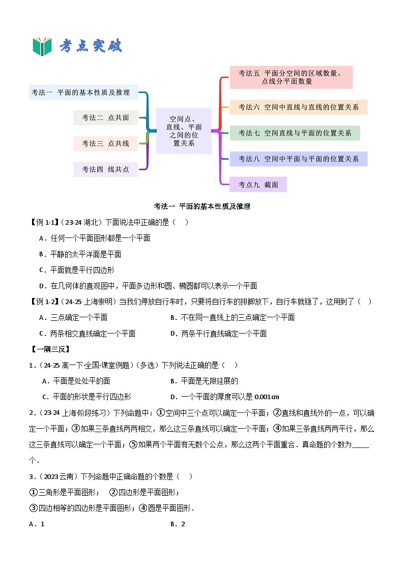 8.4 空间点、直线、平面之间的位置关系（原卷版）第3页
