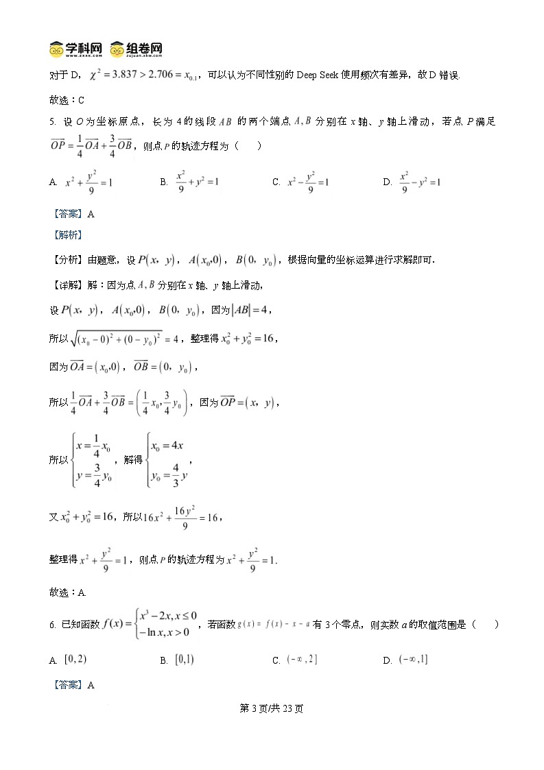 四川省仁寿第一中学校南校区2025届高三第四次模拟数学试卷 Word版含解析第3页