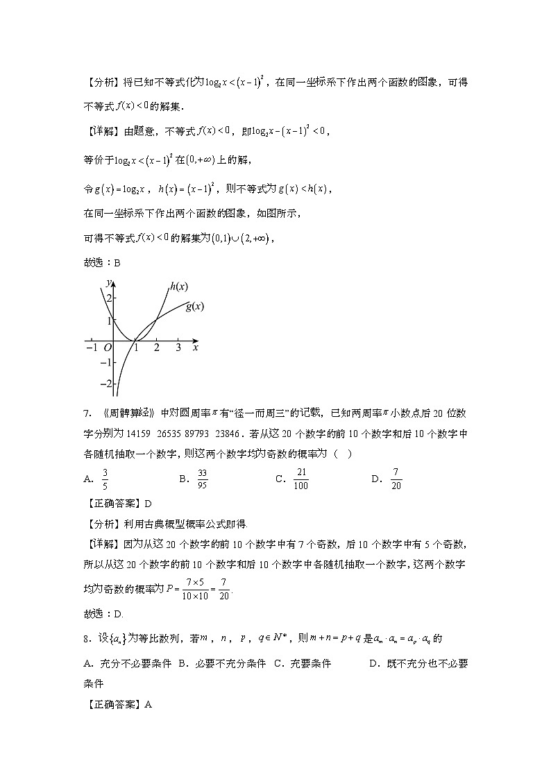 2023~2024学年北京顺义区高考考前适应性数学试题{一模}带解析第3页