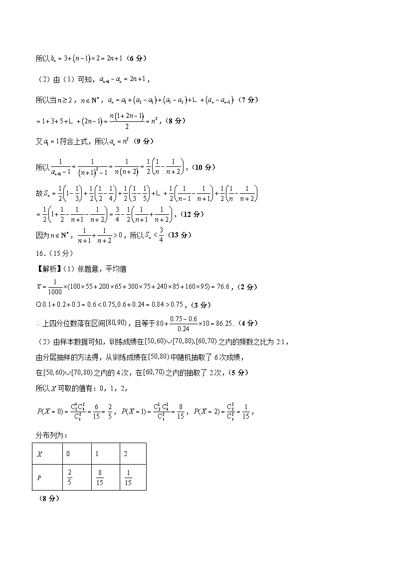 数学（新高考Ⅰ卷02）（参考答案）第2页