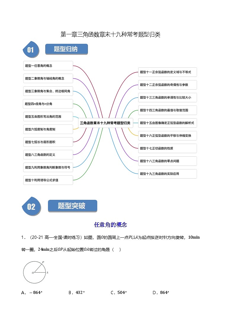 高中数学北师大版讲义（必修二）第09讲第一章三角函数章末十九种常考题型归类（学生版）第1页
