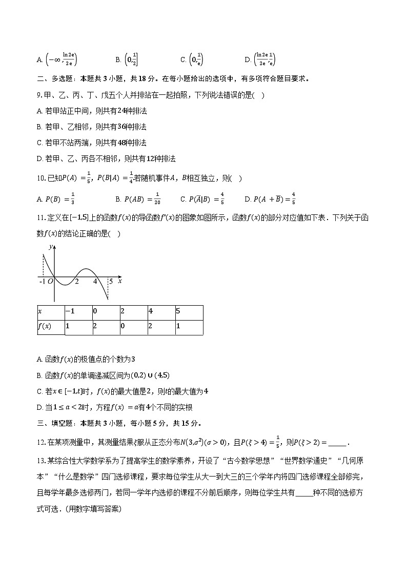2024-2025学年内蒙古赤峰曾军良实验学校高二下学期期中考试数学试卷（含答案）第2页
