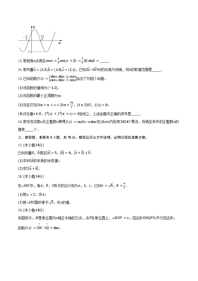 2024-2025学年上海市青浦高级中学高一下学期期中考试数学试卷（含答案）第2页