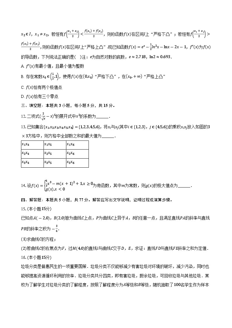 江西省2025届高三模拟 数学试题（含解析）第3页
