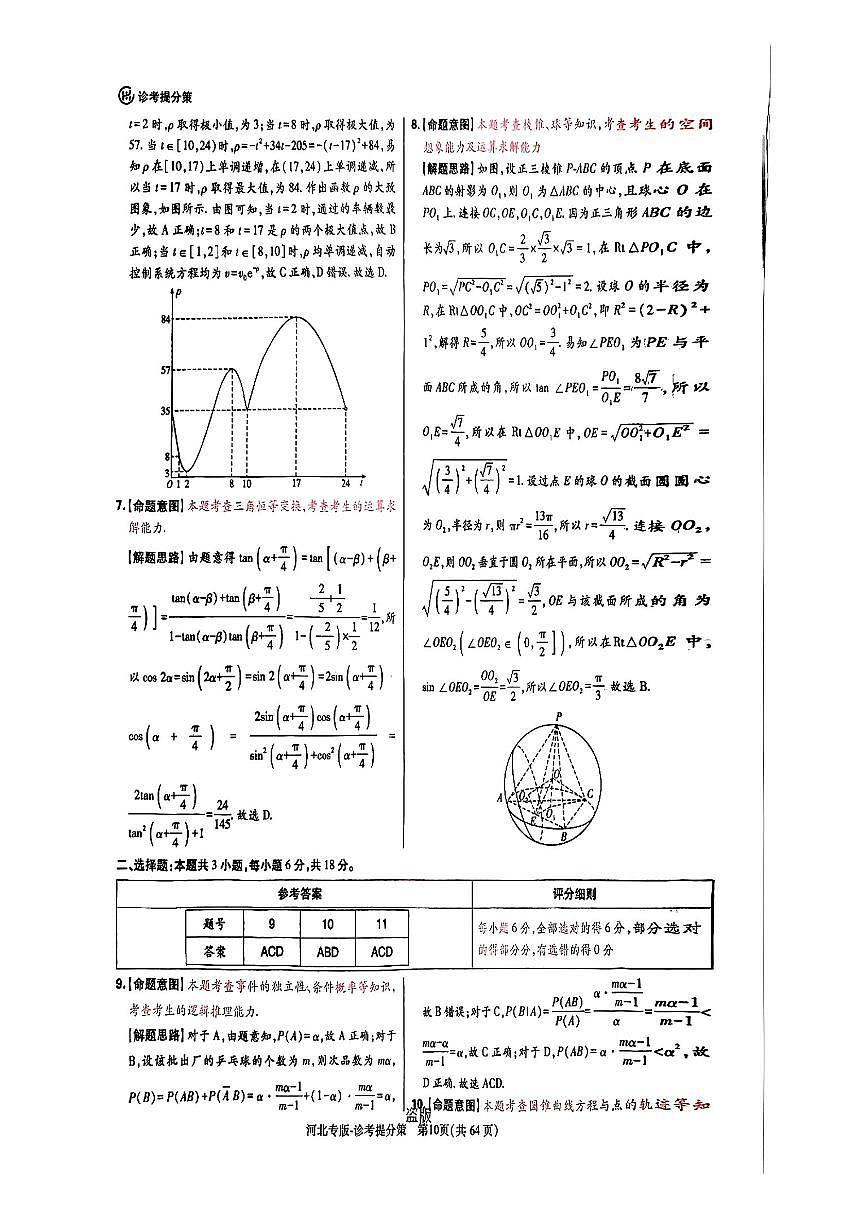 【数学答案】王后雄2025高考押题预测卷（安徽专版）第3页