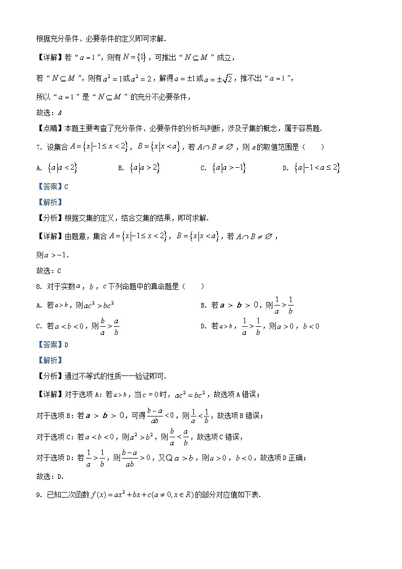 北京市顺义区2023_2024学年高一数学上学期10月月考试题含解析第3页