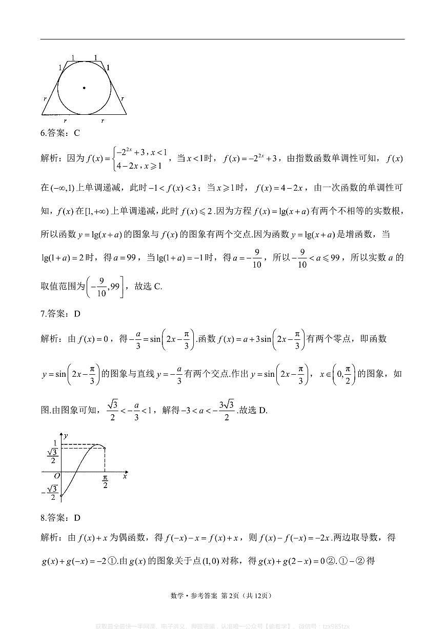 2025高考数学【考向核心卷】新高考Ⅰ卷（答案）第2页