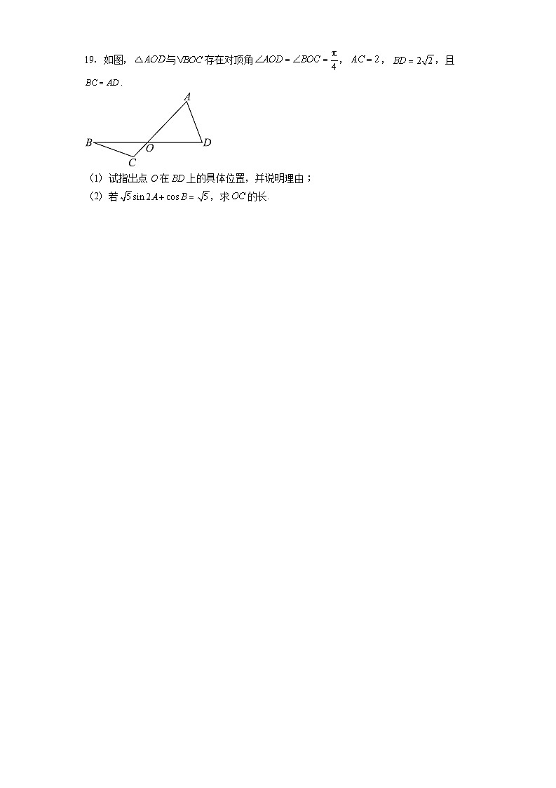 广东省惠州市惠阳区丰湖高级中学2024−2025学年高一下学期第一次段考 数学试题（含解析）第3页