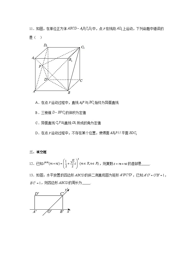 广东省惠州市惠阳区泰雅实验学校2024-2025学年高一下学期5月 数学月考模拟卷（含解析）第3页