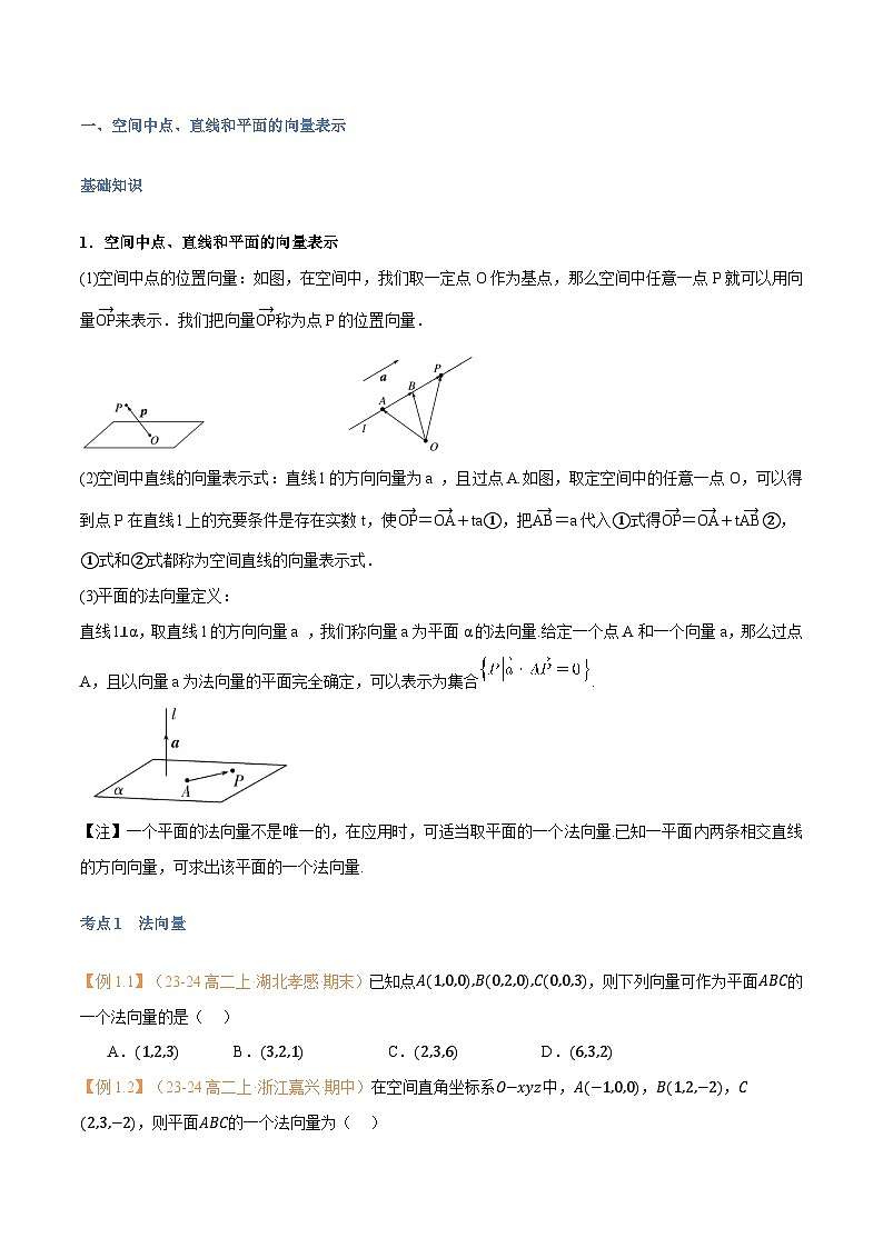 高一升高二数学暑假预习课16讲第05讲 空间向量的应用（一）：直线、平面的位置关系与7考点精讲（学生版）第2页