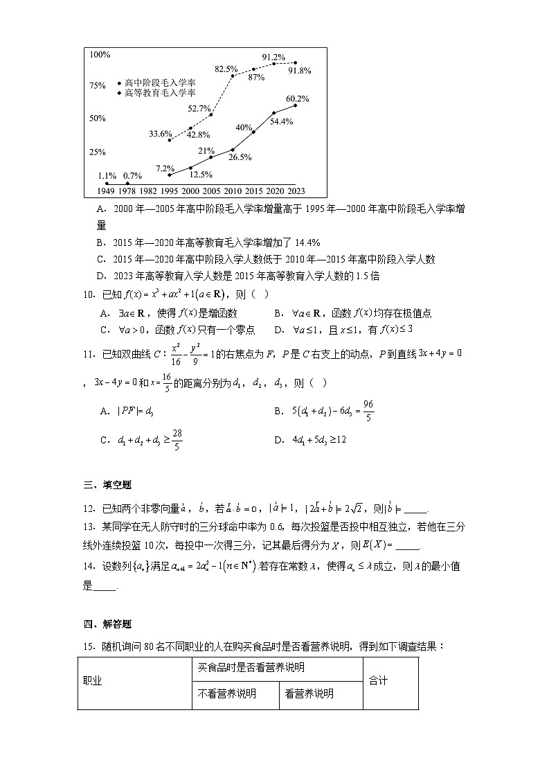 重庆市2025年普通高等学校招生全国统一考试高三第三次联合诊断检测 数学试题（含解析）第2页