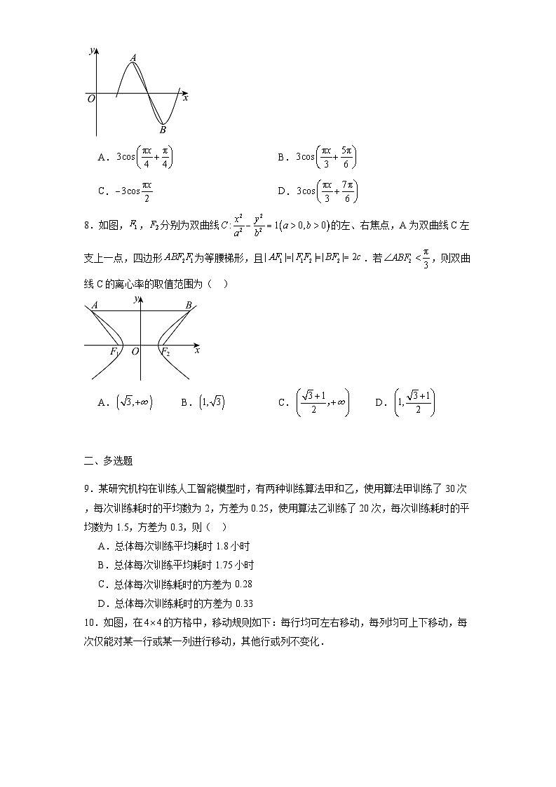 山西省部分学校2024−2025学年高三下学期冲刺卷（一）数学试题第2页