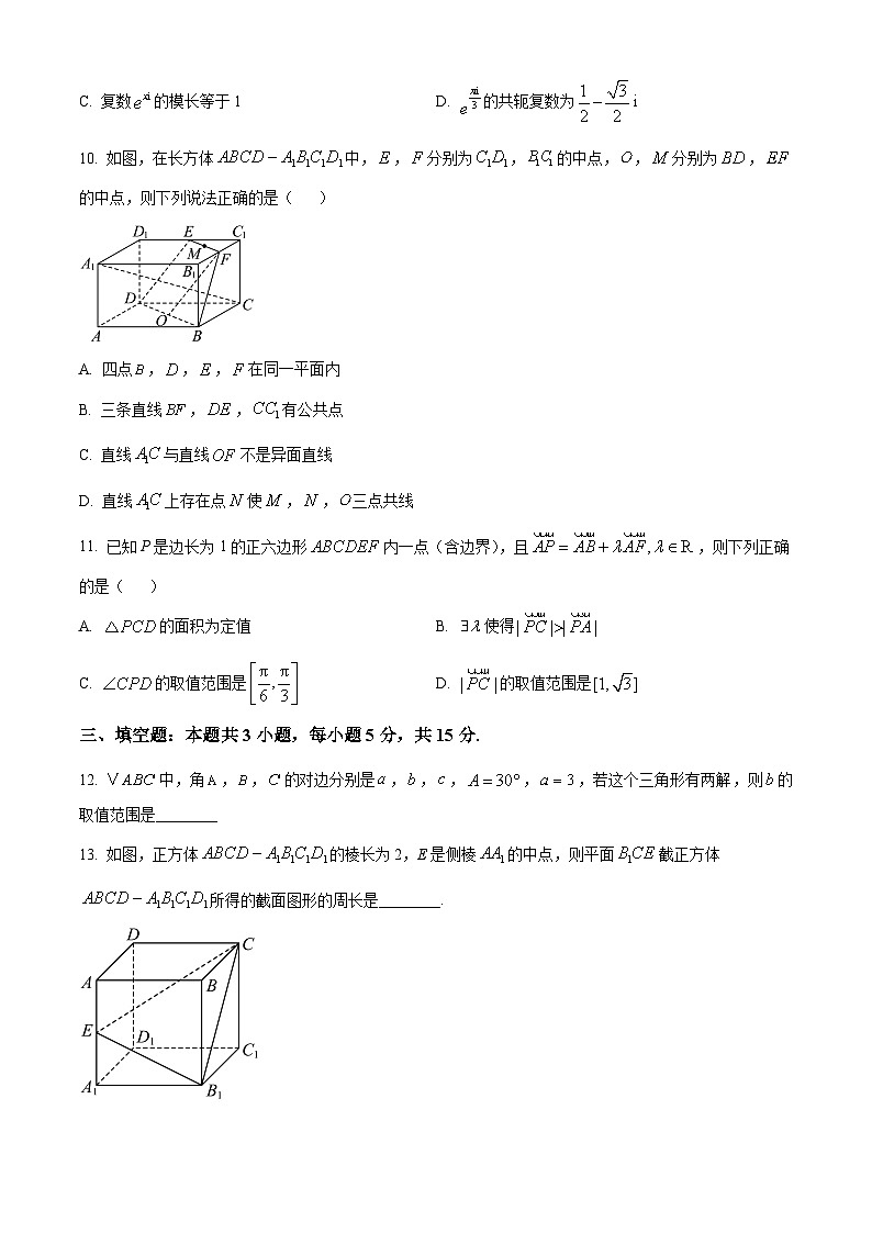 广东省广东仲元中学、深圳龙城高级中学2024-2025学年高一下学期4月期中联考数学试题第3页