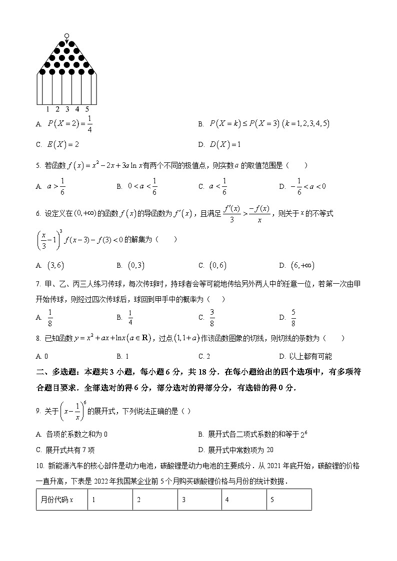 山东省青岛第一中学2024-2025学年高二下学期4月期中考试数学试题（原卷版）第2页