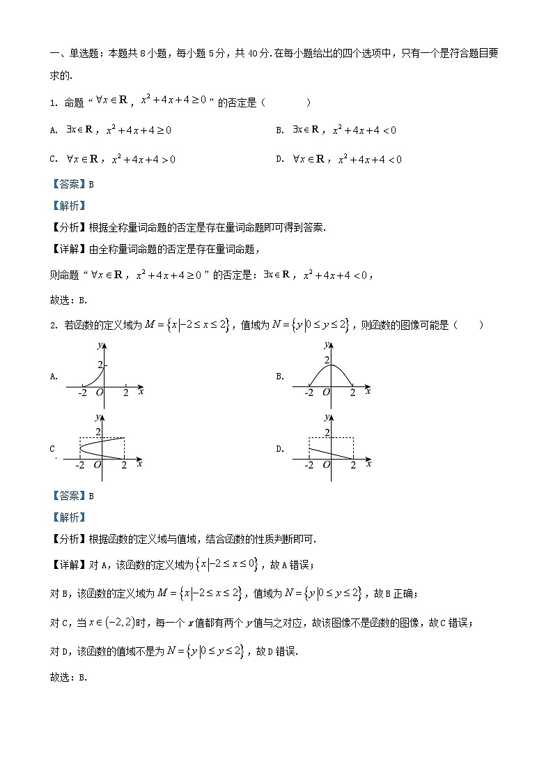 重庆市七校联考2024_2025学年高一数学上学期第一次月考试题含解析第1页