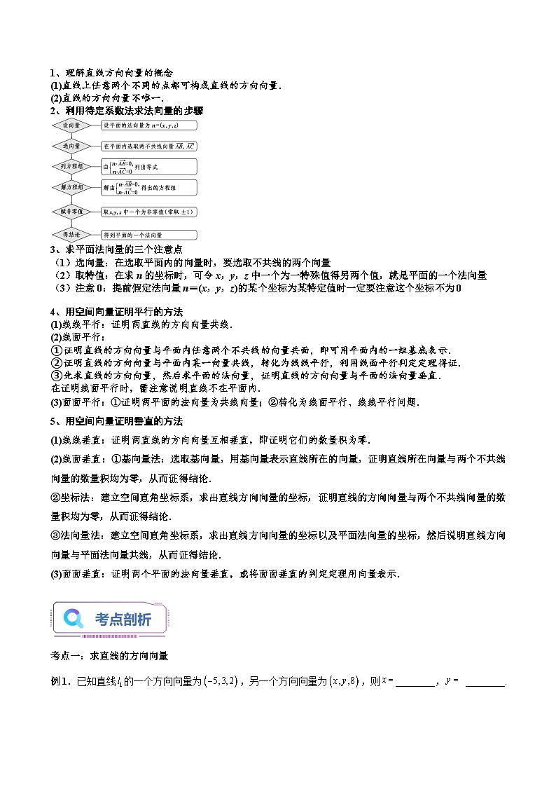 （暑假班-基础班）2025年人教A版高二数学暑假讲义第08讲 用空间向量研究直线、平面的位置关系+课后巩固练习+随堂检测（原卷版）第3页