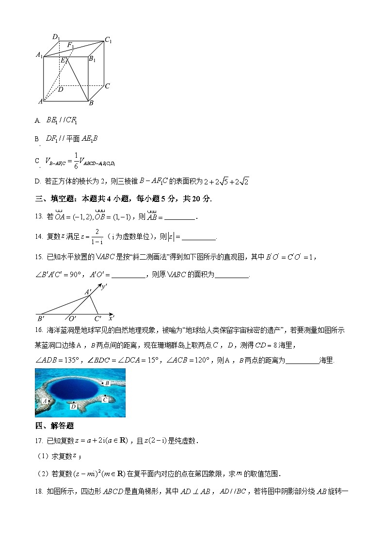 广东省广州奥林匹克中学2023-2024学年高一下学期期中考试数学试题第3页