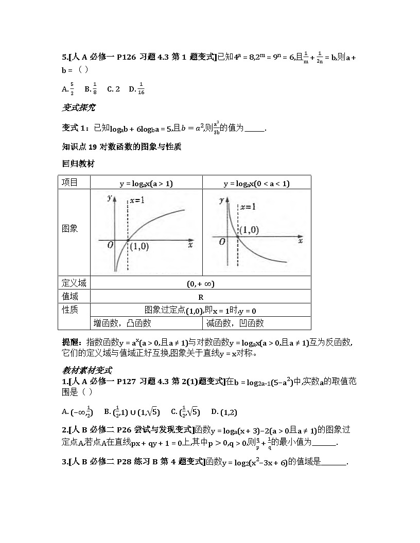 2026届高考一轮复习基础练数学第二章 函数及其性质（第6节 对数与对数函数）第2页