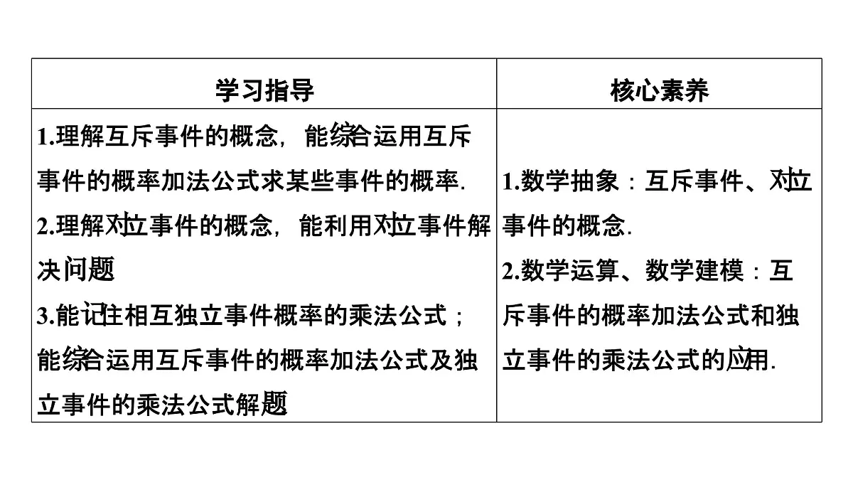 苏教版高中数学必修第二册-15.3 互斥事件和独立事件【课件】第3页