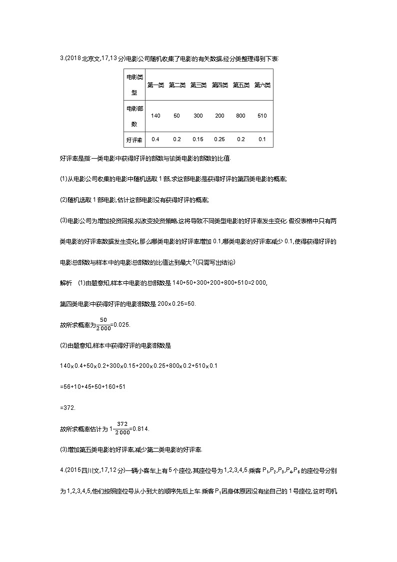 10 1　随机事件 古典概型与条件概率（十年高考）第3页