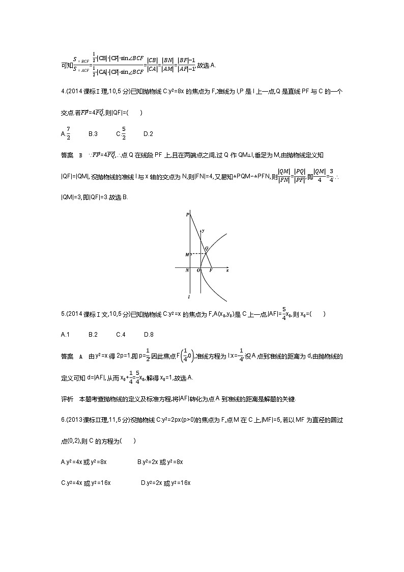 8 4 抛物线（十年高考）第2页