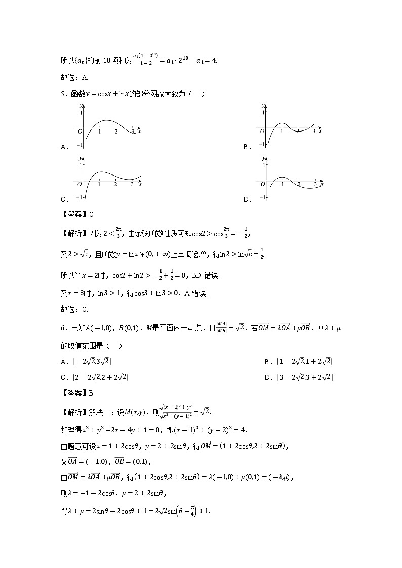河北省部分校名校2025届高三年级全仿真预测联考数学试卷（解析版）第2页