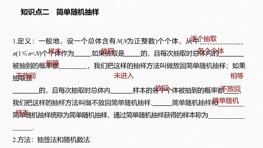 新人教版高中数学必修第二册-9.1.1 简单随机抽样【课件】第6页