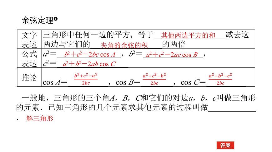 新人教版高中数学必修第二册-6.4.3第1课时 余弦定理【课件】第2页