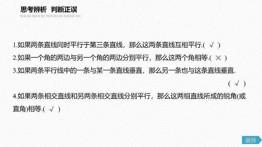 新人教版高中数学必修第二册-8.5.1 直线与直线平行【课件】第8页