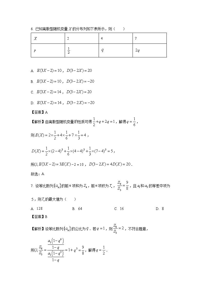 【数学】辽宁省抚顺市六校协作体2024-2025学年高二下学期5月联考试卷（解析版）第3页