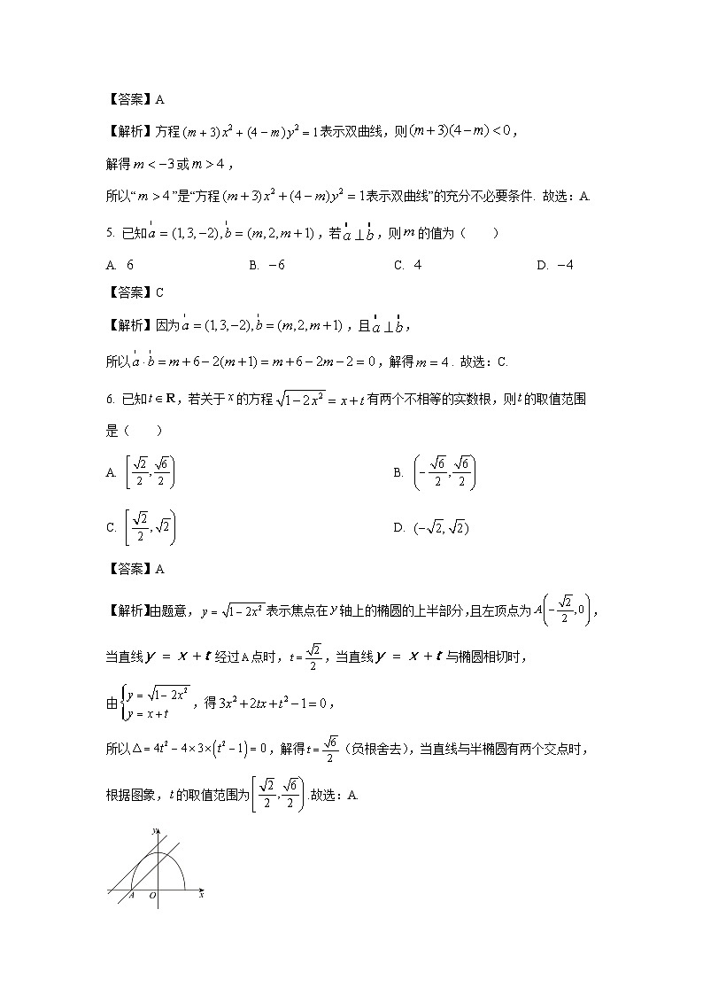 【数学】河南省九师联盟2024-2025学年高二上学期11月质量检测试卷（解析版）第2页